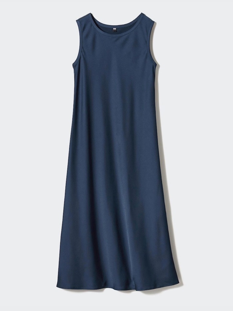 Uniqlo Satin Dress Navy Size S